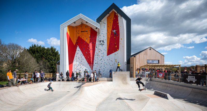 The Arc outdoor climbing and skatepark